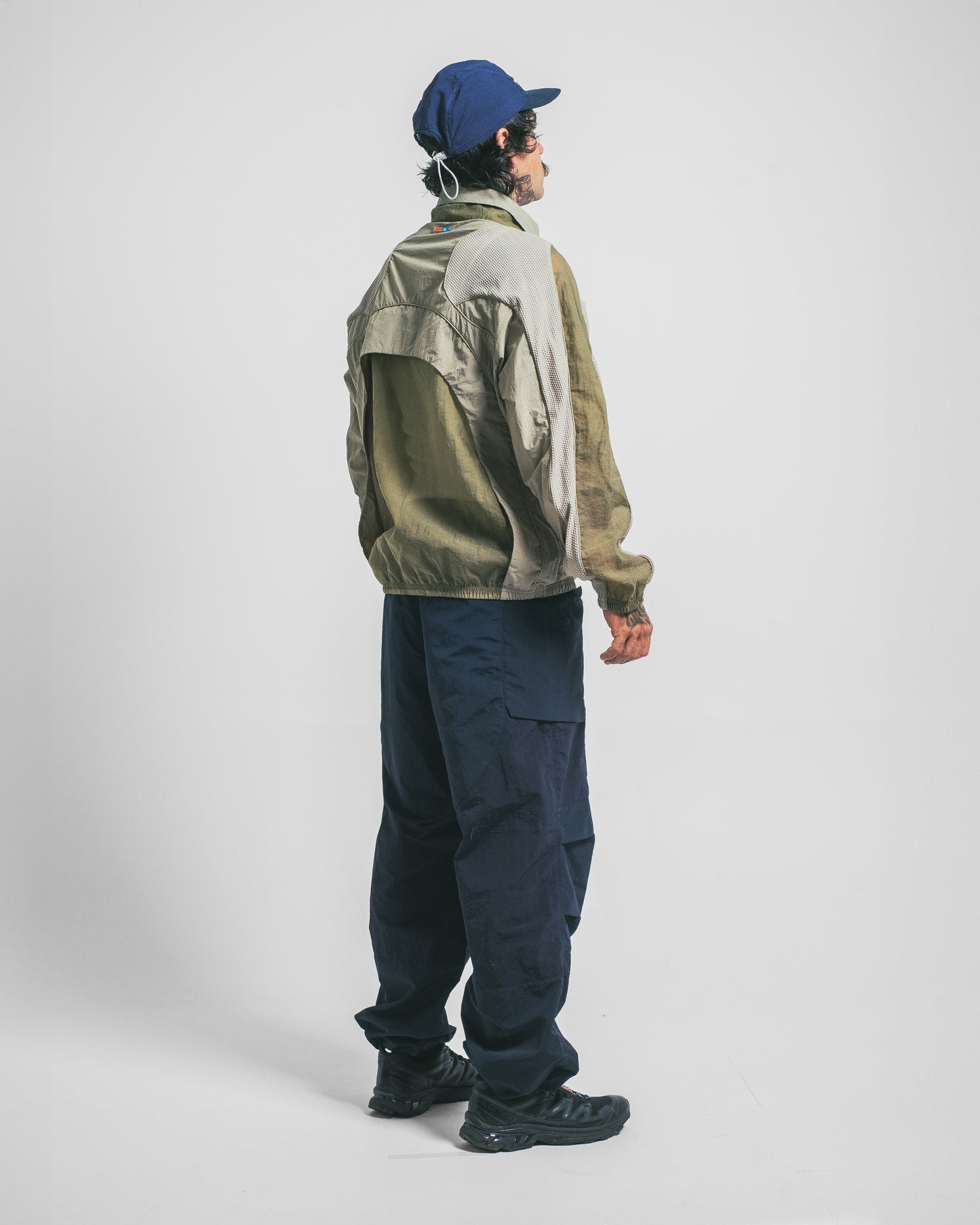Bolt - Panelled Running Jacket - Stone / Khaki