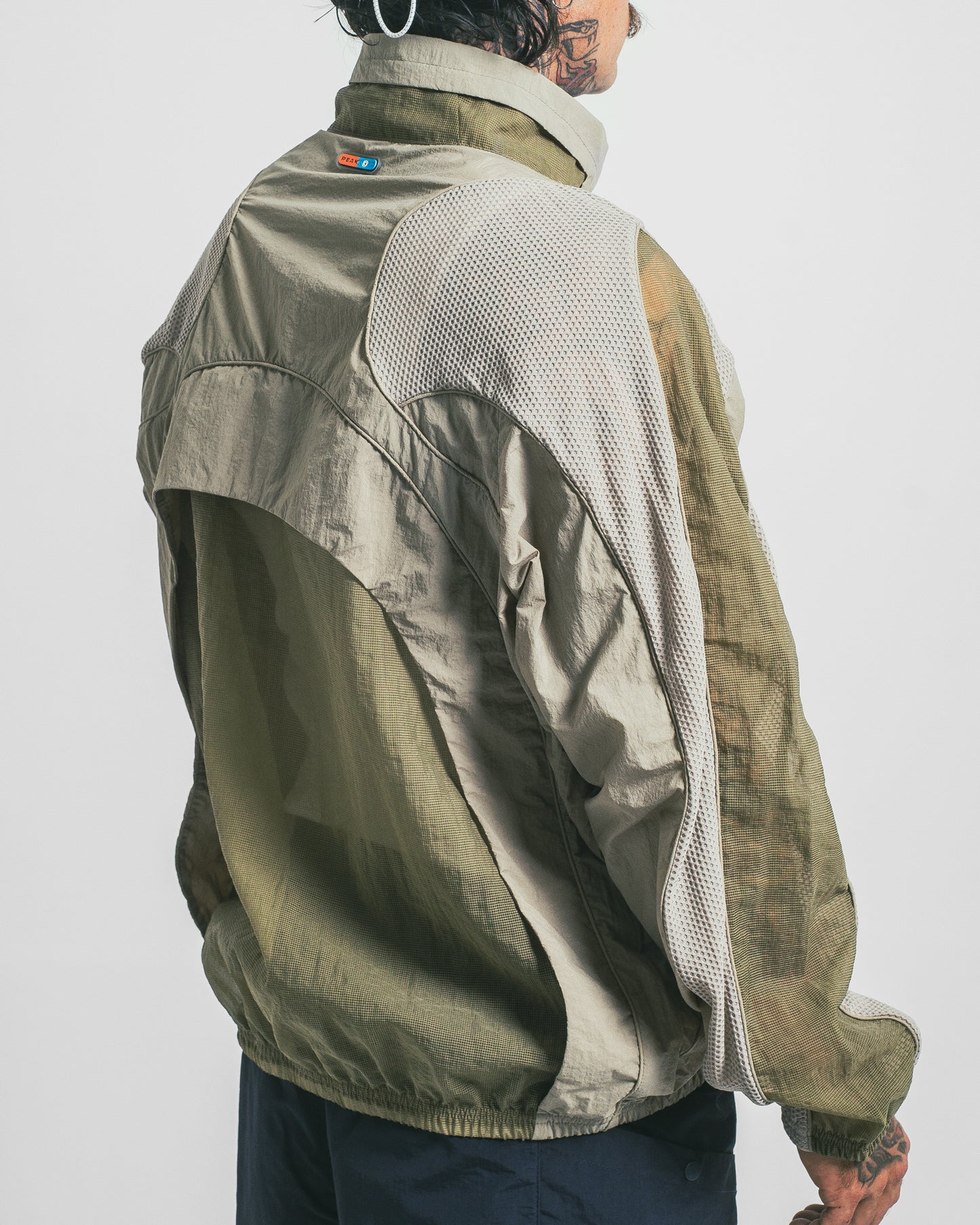 Bolt - Panelled Running Jacket - Stone / Khaki