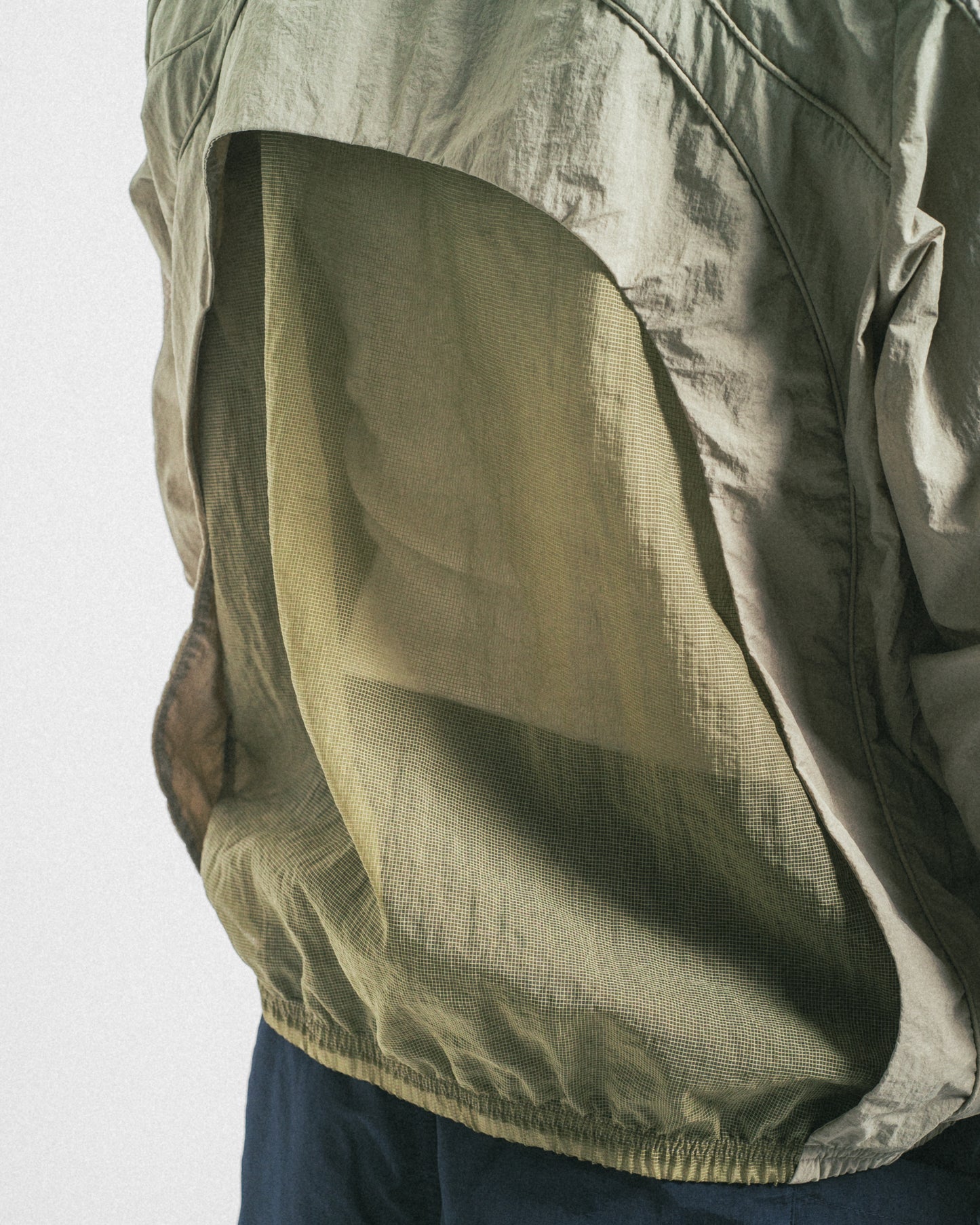 Bolt - Panelled Running Jacket - Stone / Khaki