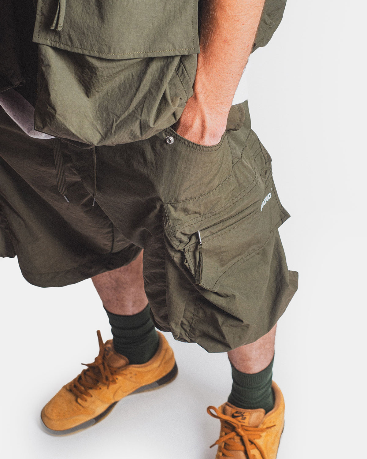 Hakobu - Quick-dry Cargo Short - Fatigue Green