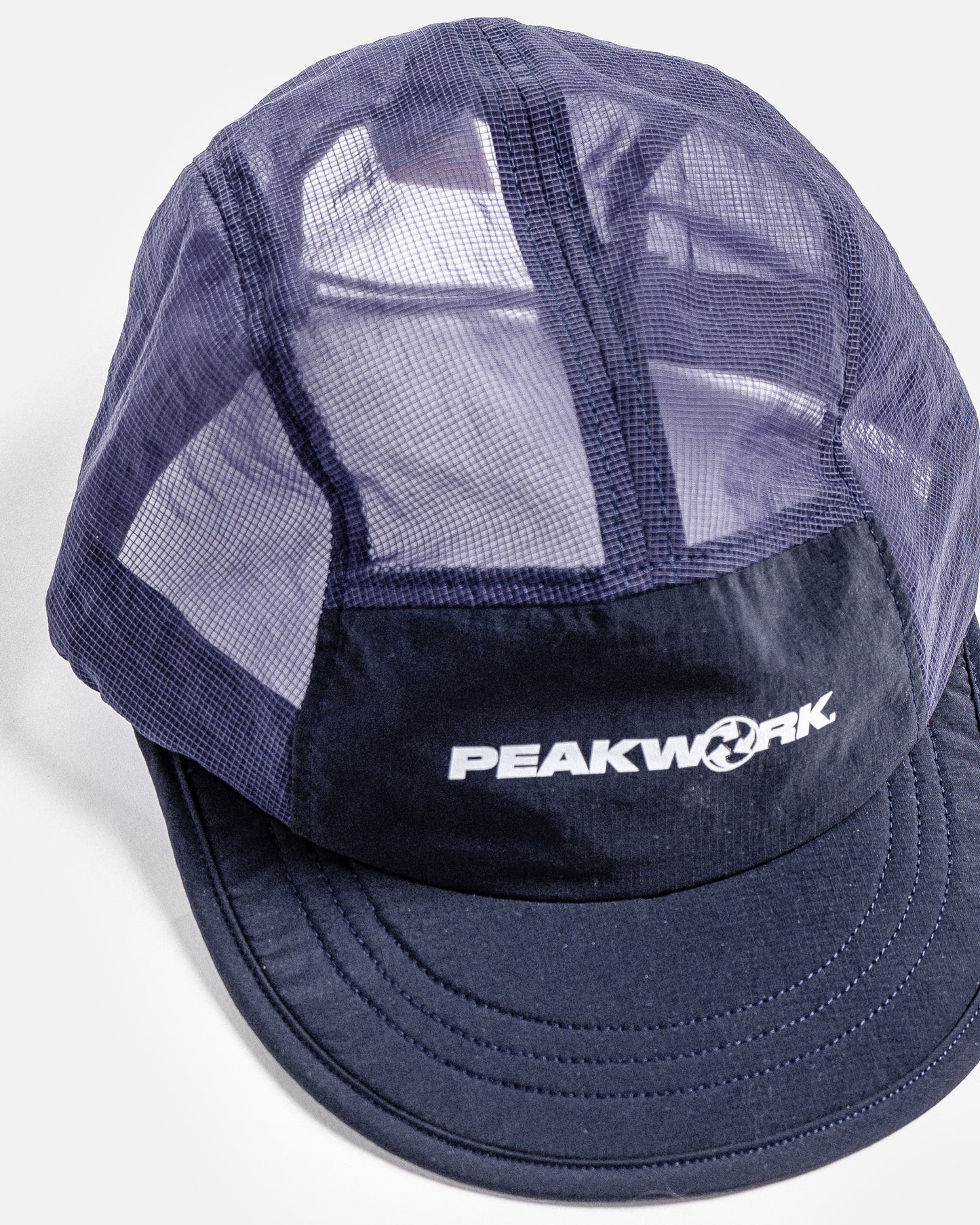 Scramble - Packable Running Cap - Navy Mesh