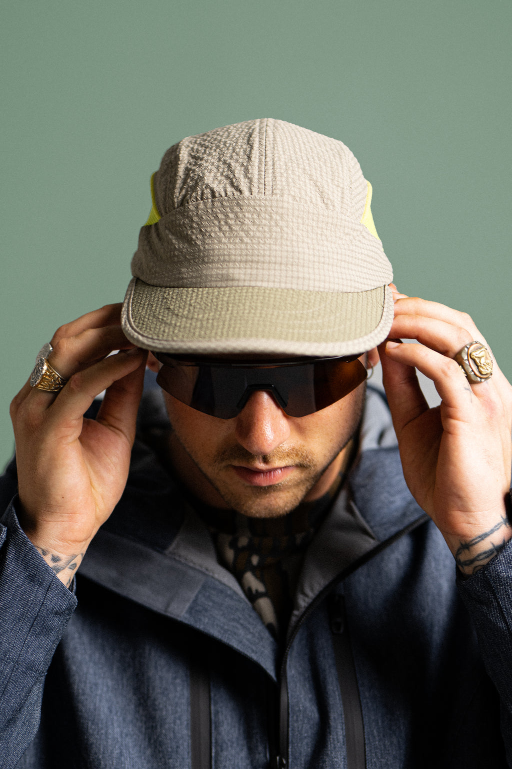 Section Athletic Cap - Stone / Fluro