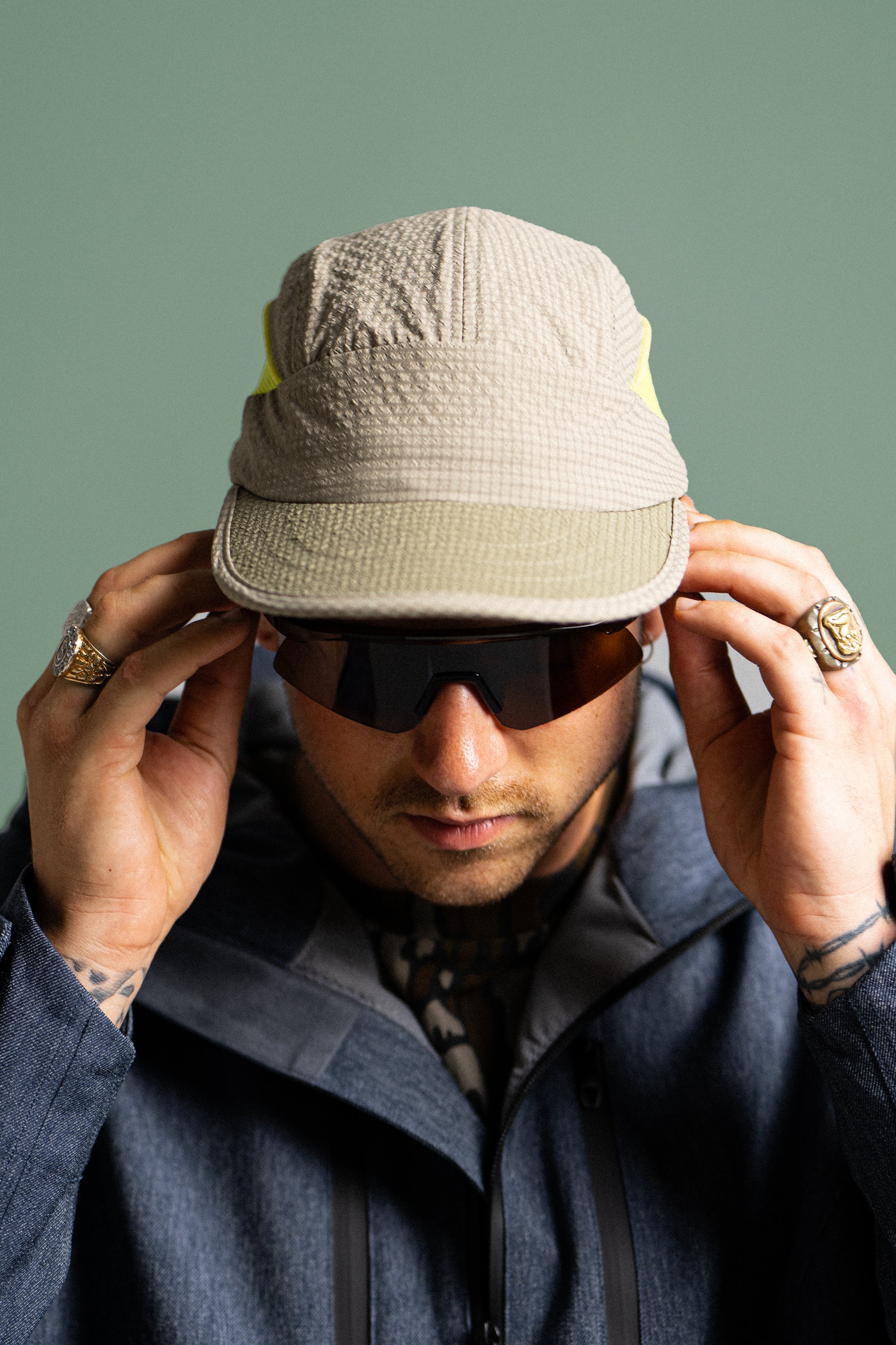 Section Athletic Cap - Stone / Fluro