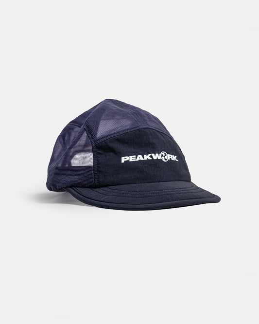 Scramble - Packable Running Cap - Navy Mesh