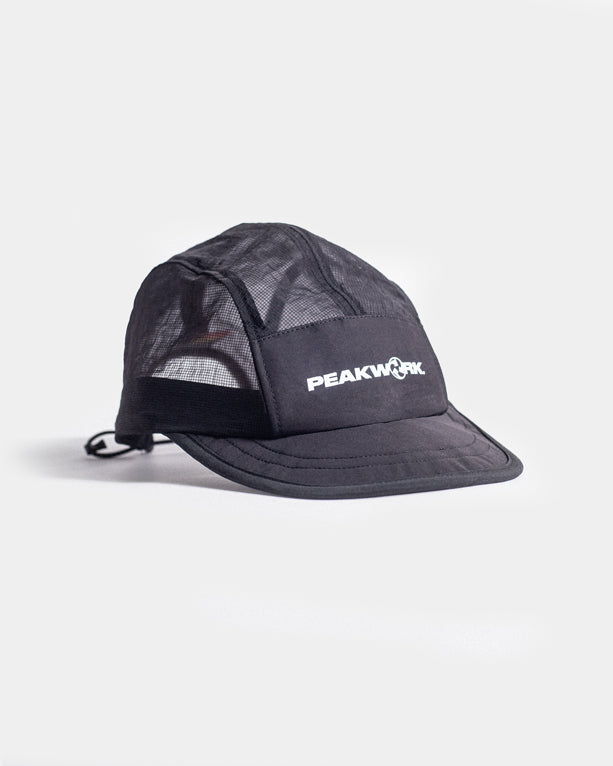 Scramble Packable Running Cap - Black Mesh