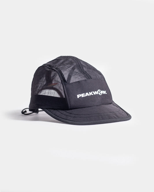 Scramble Packable Running Cap - Black Mesh