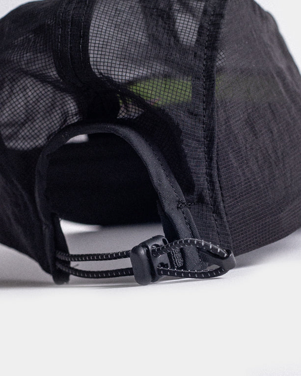 Scramble Packable Running Cap - Black Mesh