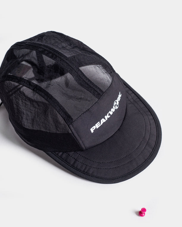 Scramble Packable Running Cap - Black Mesh
