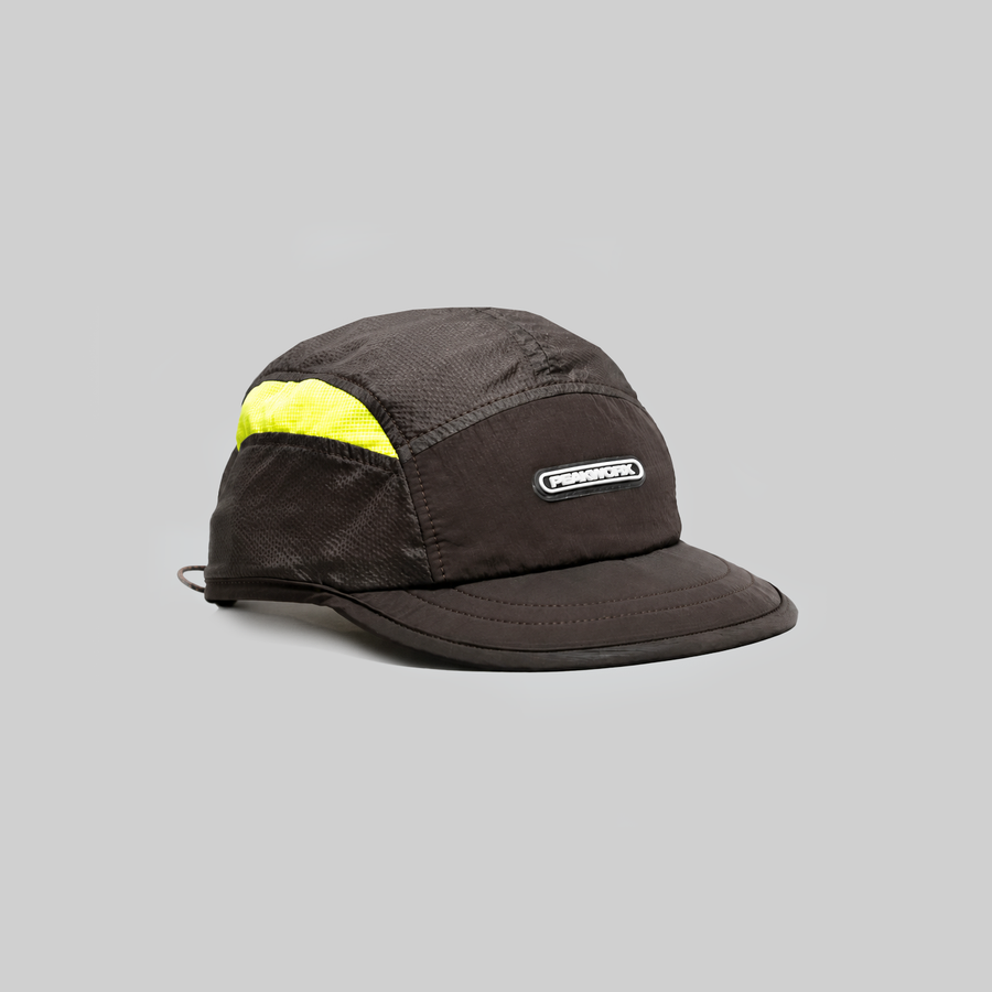 Scoot - Packable Ultralight Running Cap - Brown / Strike Green